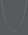 Spherical and cylindrical beads link together to form this more modern dot-dash style chain. Necklace crafted of 14k gold. Approximate length: 18 inches.