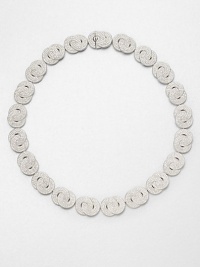 EXCLUSIVELY AT SAKS. This sparkling piece features geometric, interlocking circle links. CrystalsRhodium-plated brassLength, about 16Box and tongue closureImported EXCLUSIVELY AT SAKS. This sparkling piece features geometric, interlocking circle links. CrystalsRhodium-plated brassLength, about 16Box and tongue closureImported