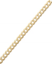 Polish your look. This 14k gold men's curb chain bracelet is the perfect addition to his wardrobe. Approximate length: 9 inches. Approximate width: 4-3/5 mm. Polish your look. This 14k gold men's curb chain bracelet is the perfect addition to his wardrobe. Approximate length: 9 inches. Approximate width: 4-3/5 mm.