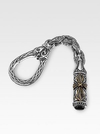 Rich, finely crafted sterling silver is accented with an antiqued brass cross. Tablet, 1½ long Made in USA Rich, finely crafted sterling silver is accented with an antiqued brass cross. Tablet, 1½ long Made in USA