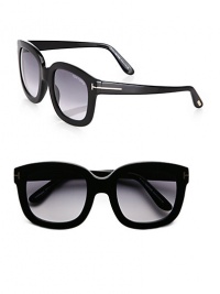 Classic acetate sunglasses with signature logo temples. Available in black with gradient grey lens.Signature T logo temples100% UV protectionMade in Italy Classic acetate sunglasses with signature logo temples. Available in black with gradient grey lens.Signature T logo temples100% UV protectionMade in Italy