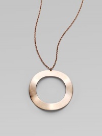From the Rose Lite Links Collection. So simple yet so stunning, a wavy open loop hangs gracefully from a long chain of sterling silver and 18k gold, finished with polished 18k rose goldplating.18k gold and sterling silver with 18k rose goldplatingLength, about 28Lobster claspImported From the Rose Lite Links Collection. So simple yet so stunning, a wavy open loop hangs gracefully from a long chain of sterling silver and 18k gold, finished with polished 18k rose goldplating.18k gold and sterling silver with 18k rose goldplatingLength, about 28Lobster claspImported