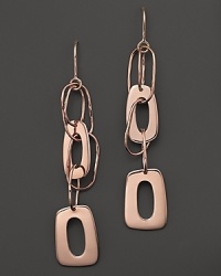 Ippolita lends a modern, geometric look with the Mosaico earrings, rendered in polished rosegold. Ippolita lends a modern, geometric look with the Mosaico earrings, rendered in polished rosegold.