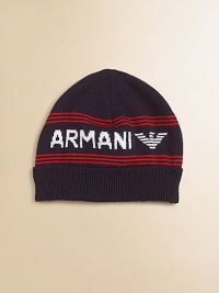 An ultra-cozy, wool-blend cap in a toasty knit with signature logo design.All-over ribbed knitPull-on styling50% wool/50% acrylicMade in Italy An ultra-cozy, wool-blend cap in a toasty knit with signature logo design.All-over ribbed knitPull-on styling50% wool/50% acrylicMade in Italy