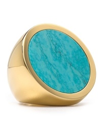 Work Southwestern flair into your accessory collection with MICHAEL Michael Kors' turquoise ring. Wear it day and night--the Santa Fe-inspired style loves both denim and LBDs. Work Southwestern flair into your accessory collection with MICHAEL Michael Kors' turquoise ring. Wear it day and night--the Santa Fe-inspired style loves both denim and LBDs.