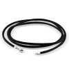 Bling Jewelry 925 Sterling Silver Necklace Black Silk Cord Chain