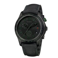 Gucci Men's YA126225 G-Timeless Chronograph Black IP Techno Leather Watch Gucci Men's YA126225 G-Timeless Chronograph Black IP Techno Leather Watch