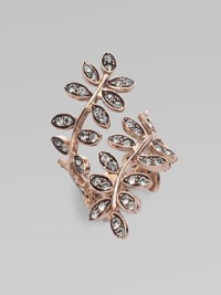 A delicate branch, with leaves of shimmering Swarovski crystal, curves gracefully around the finger in this elegant design.Crystal Bronze rose goldplated Length, about 1½ Made in Italy A delicate branch, with leaves of shimmering Swarovski crystal, curves gracefully around the finger in this elegant design.Crystal Bronze rose goldplated Length, about 1½ Made in Italy