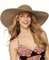 A little extra protection never hurts. This super floppy hat from Nine West is your new best friend for pool-side relaxation. With a packable design, just stash it in your bag for easy on-the-go travels. A little extra protection never hurts. This super floppy hat from Nine West is your new best friend for pool-side relaxation. With a packable design, just stash it in your bag for easy on-the-go travels.