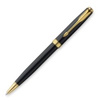 Parker Sonnet Lacquer Medium Point Ballpoint Pen with Golden Trim, Black . Parker Sonnet Lacquer Medium Point Ballpoint Pen with Golden Trim, Black .