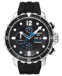 Take the plunge with this high-quality diving watch from Tissot's Seastar 1000 collection. Take the plunge with this high-quality diving watch from Tissot's Seastar 1000 collection.