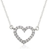 Effy Jewelry Effy® 14K White Gold Diamond Heart Necklace .50 Tcw.