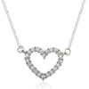 Effy Jewelry Effy® 14K White Gold Diamond Heart Necklace .50 Tcw.