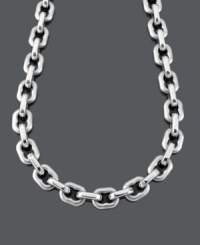 It's smooth sailing when you spring for structured style. Men's necklace features a nautical-inspired anchor link chain crafted in stainless steel. Approximate length: 24 inches. It's smooth sailing when you spring for structured style. Men's necklace features a nautical-inspired anchor link chain crafted in stainless steel. Approximate length: 24 inches.