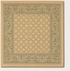 Couristan 1016/5016 Recife Garden Lattice Natural/Green Rug, 7-Feet 6-Inch Square