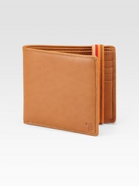 A timeless classic, constructed in smooth, Italian leather and an elastic band with striped detail.Two billfold compartmentsEight card slotsLeather4½W x 4HMade in Italy A timeless classic, constructed in smooth, Italian leather and an elastic band with striped detail.Two billfold compartmentsEight card slotsLeather4½W x 4HMade in Italy
