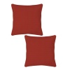 Strathwood 16-by-16-Inch Spun Polyester Pillow, Set of 2, Solid Red