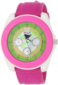 Sprout Unisex ST2008DPIVDP Eco-Friendly Corn Resin and Pink Organic Cotton Strap Watch Sprout Unisex ST2008DPIVDP Eco-Friendly Corn Resin and Pink Organic Cotton Strap Watch