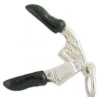 Mechanical Garlic Press Vintage Style 925 Sterling Silver and Enamel Traditional Cooking Charm or Pendant Mechanical Garlic Press Vintage Style 925 Sterling Silver and Enamel Traditional Cooking Charm or Pendant