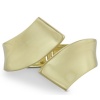 Golden Double Ribbon Design Hinged Cuff Bangle Statement Bracelet. Comfortable And Beautiful.