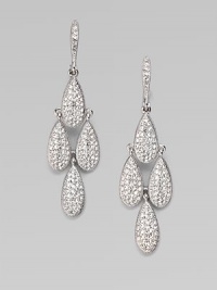 Four shimmering teardrops set with crystals, graphically arranged.Crystal Rhodium plated Drop, about 2 Post-and-hinge back Imported Four shimmering teardrops set with crystals, graphically arranged.Crystal Rhodium plated Drop, about 2 Post-and-hinge back Imported
