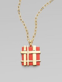 A statement 16k goldplated piece that can add whimsy to virtually any outfit.Resin16k goldplatedChain length, about 32Pendant size, about 2Lobster claspImported A statement 16k goldplated piece that can add whimsy to virtually any outfit.Resin16k goldplatedChain length, about 32Pendant size, about 2Lobster claspImported