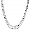 Playful and chic. Giani Bernini's three-strand necklace features a confetti theme in sterling silver. Approximate length: 18 inches.