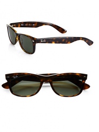 Funky two-tone frames update this modern wayfarer style. Available in black with green lens or havana with brown lens. Plastic Made in Italy Funky two-tone frames update this modern wayfarer style. Available in black with green lens or havana with brown lens. Plastic Made in Italy