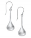 A simple drop adds a ton of shine. Touch of Silver's pretty teardrop-shaped earrings are crafted in silver-plated brass with a sterling silver ear finding. Approximate drop: 1-1/10 inches.