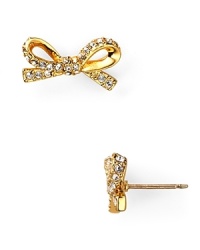 Gleaming metal is tied into pin perfect bows on this pair of kate spade new york stud earrings, plated in gleaming metal. Gleaming metal is tied into pin perfect bows on this pair of kate spade new york stud earrings, plated in gleaming metal.