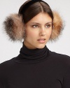 EXCLUSIVELY SAKS. Elegance meets warmth in this exquisite essential. Velvet band Genuine fox fur origin: Finland One size fits most Made in USA