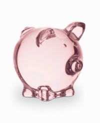 And this little piggy is pretty in pink, crafted in fine crystal from the tip of her snout to the curl of her tail. From Baccarat. And this little piggy is pretty in pink, crafted in fine crystal from the tip of her snout to the curl of her tail. From Baccarat.
