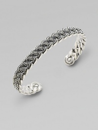 A bold accent crafted in sterling silver with a woven design that lends immediate texture. Sterling silver0.375 wideImported A bold accent crafted in sterling silver with a woven design that lends immediate texture. Sterling silver0.375 wideImported