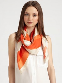 Vibrant stripes highlight this dreamy silk accessory, the perfect finishing touch to any outfit.SilkDry cleanImported