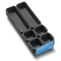 Madesmart 9-Piece Interlocking Bin Pack, Granite Madesmart 9-Piece Interlocking Bin Pack, Granite