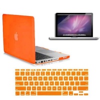 SmackTom 3 in 1 Rubberized Hard Case Skin for Macbook Pro 13 inches with Protective Keyboard Cover - Orange SmackTom 3 in 1 Rubberized Hard Case Skin for Macbook Pro 13 inches with Protective Keyboard Cover - Orange