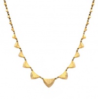 House of Harlow 1960 Gold Plated Pyramid Station Necklace House of Harlow 1960 Gold Plated Pyramid Station Necklace