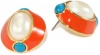 Carolee Brighten Up Gold-Tone Turquoise-Color Color Oval Cab Earrings