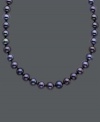 Pearl perfection. A shimmering strand of grey cultured freshwater pearls (7 mm) adds class to any look. Clasp set in 14k gold. Approximate length: 18 inches.