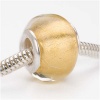Murano Style Glass Gold Foil Lampwork Bead Fits Pandora 14mm (1)