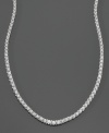 Step into the spotlight with this super-chic and elegant diamond necklace of certified near colorless round-cut diamond (3 ct. t.w.) set in 14k white gold. Length measures 16 inches.