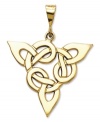 Symbolic for spirit, mind and body, this polished Trinity charm makes the perfect Celtic gift. Crafted in 14k gold. Chain not included. Approximate length: 1-4/5 inches. Approximate width: 1 inch.
