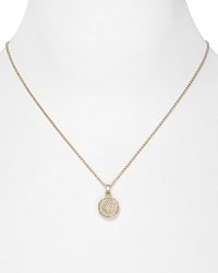 A long, slim chain necklace from Michael Kors. The curvy, concave pendant is decked in glittering pavé crystals for a subtle hint of sparkle. A long, slim chain necklace from Michael Kors. The curvy, concave pendant is decked in glittering pavé crystals for a subtle hint of sparkle.