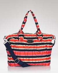 Bring up baby to love designer style with this baby bag from MARC BY MARC JACOBS. Equipped with plenty of pockets, the carryall keeps little one's essentials organized without fuss. Bring up baby to love designer style with this baby bag from MARC BY MARC JACOBS. Equipped with plenty of pockets, the carryall keeps little one's essentials organized without fuss.