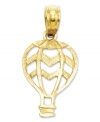 High-flying adventure in the palm of your hand. This hot air balloon charm invites its wearer to embrace the challenge to travel abundantly and be carefree. Crafted of 14k gold. Chain not included. Approximate drop: 7/10 inch. Approximate drop width: 4/5 inch.