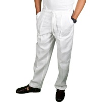 White Linen Drawstring pants for men White Linen Drawstring pants for men