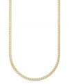 Polish your look. This 14k gold men's curb chain necklace is the perfect addition to his wardrobe. Approximate length: 22 inches. Approximate width: 3-3/5 mm.