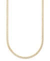 Polish your look. This 14k gold men's curb chain necklace is the perfect addition to his wardrobe. Approximate length: 22 inches. Approximate width: 3-3/5 mm.