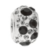 925 Sterling Silver Black Kaleidoscope Crystal, For Chamilia, Pandora, Biagi, Personality, Reflections And More Charm Bracelets