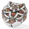 Effy Jewelry Balissima® Multi Sapphire Ring in Sterling Silver & White Enamel 3.85 Tcw.